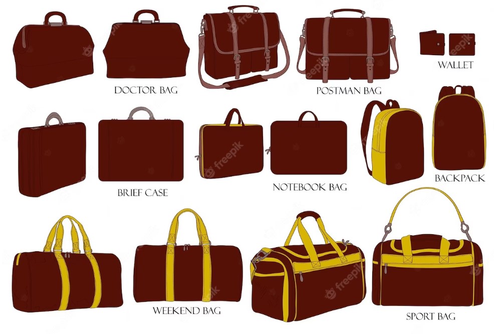 selection of bags in different styles and colors