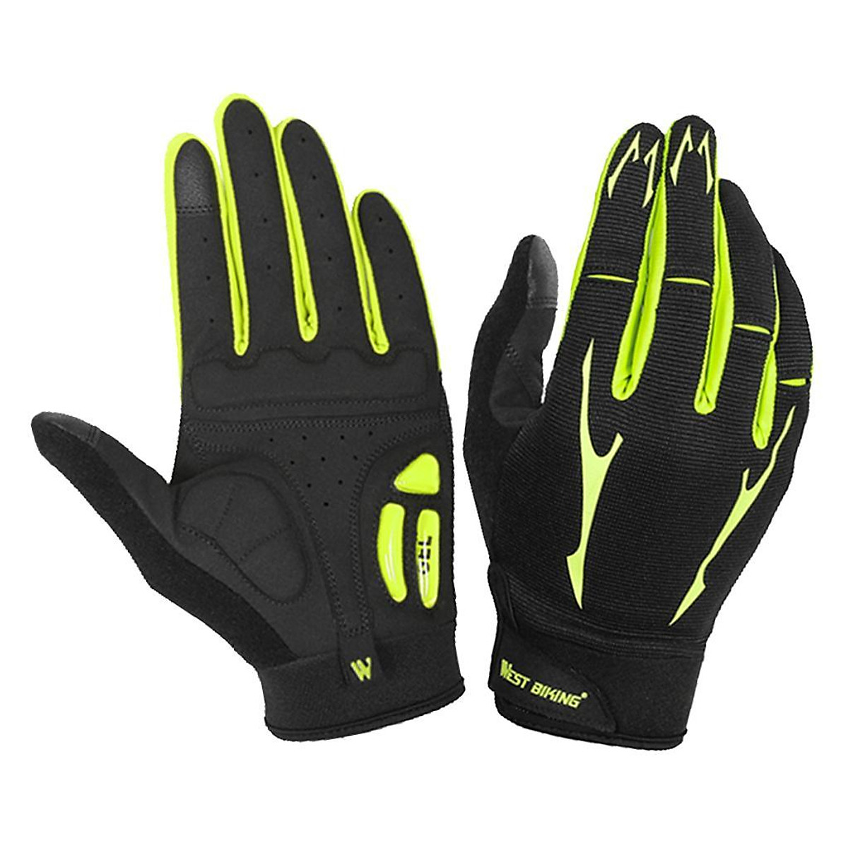 selection of mountain bike gloves in different colors and styles