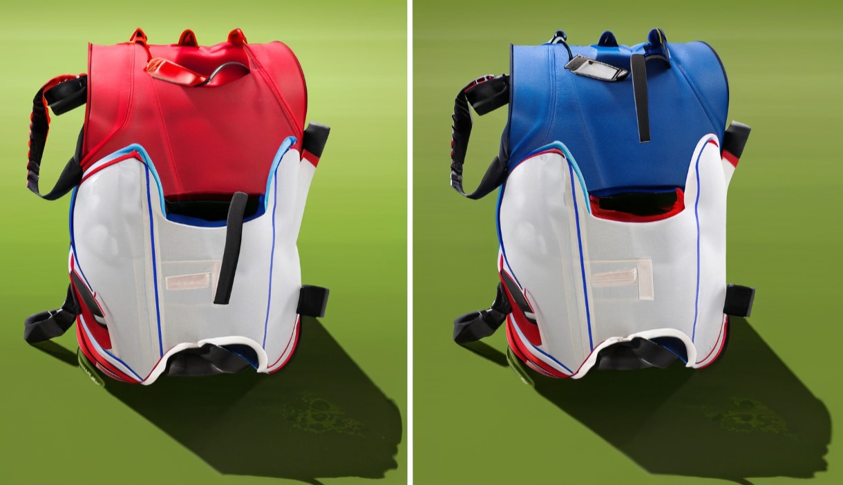 selection of soccer bags in different styles and colors
