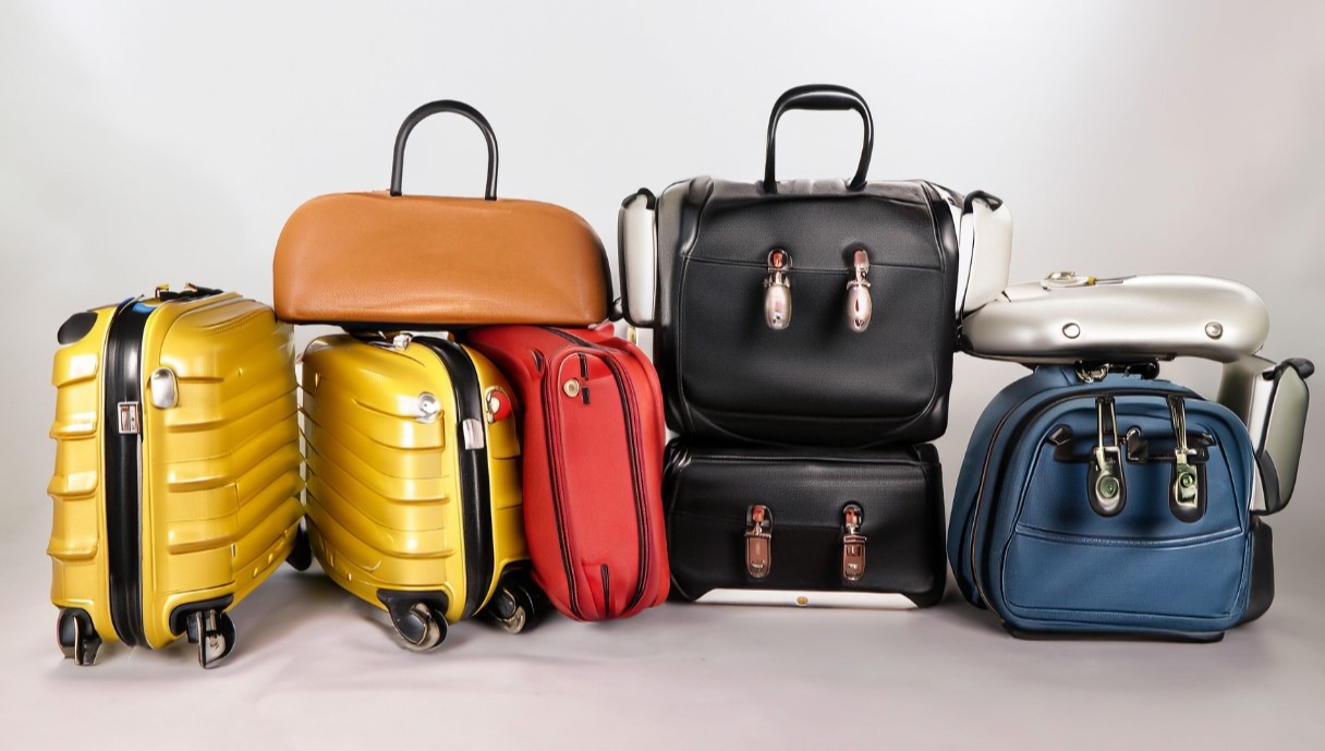 variety of luggage bags
